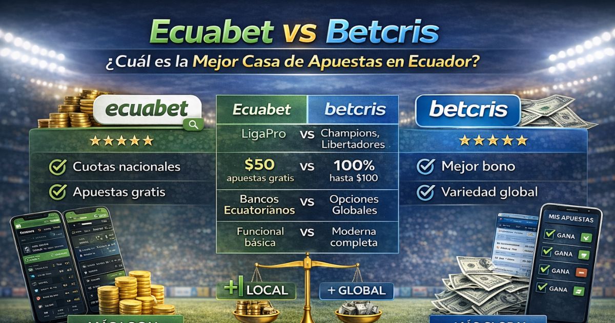 Ecuabet vs Betcris: ¿Cuál es la Mejor Casa de Apuestas en Ecuador?